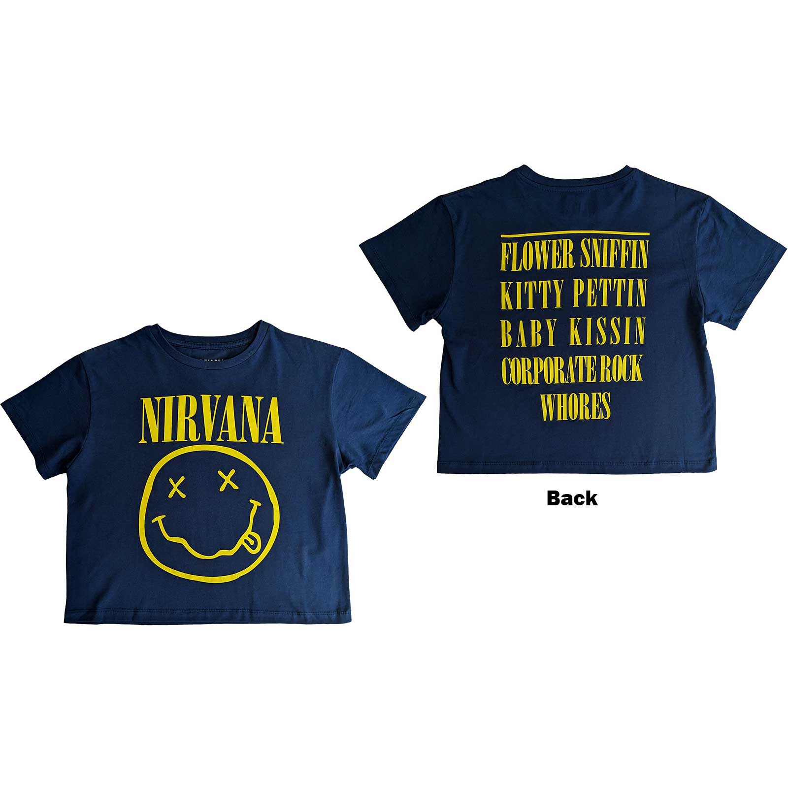 Image of Nirvana Crop Top - Smiley Rock Off